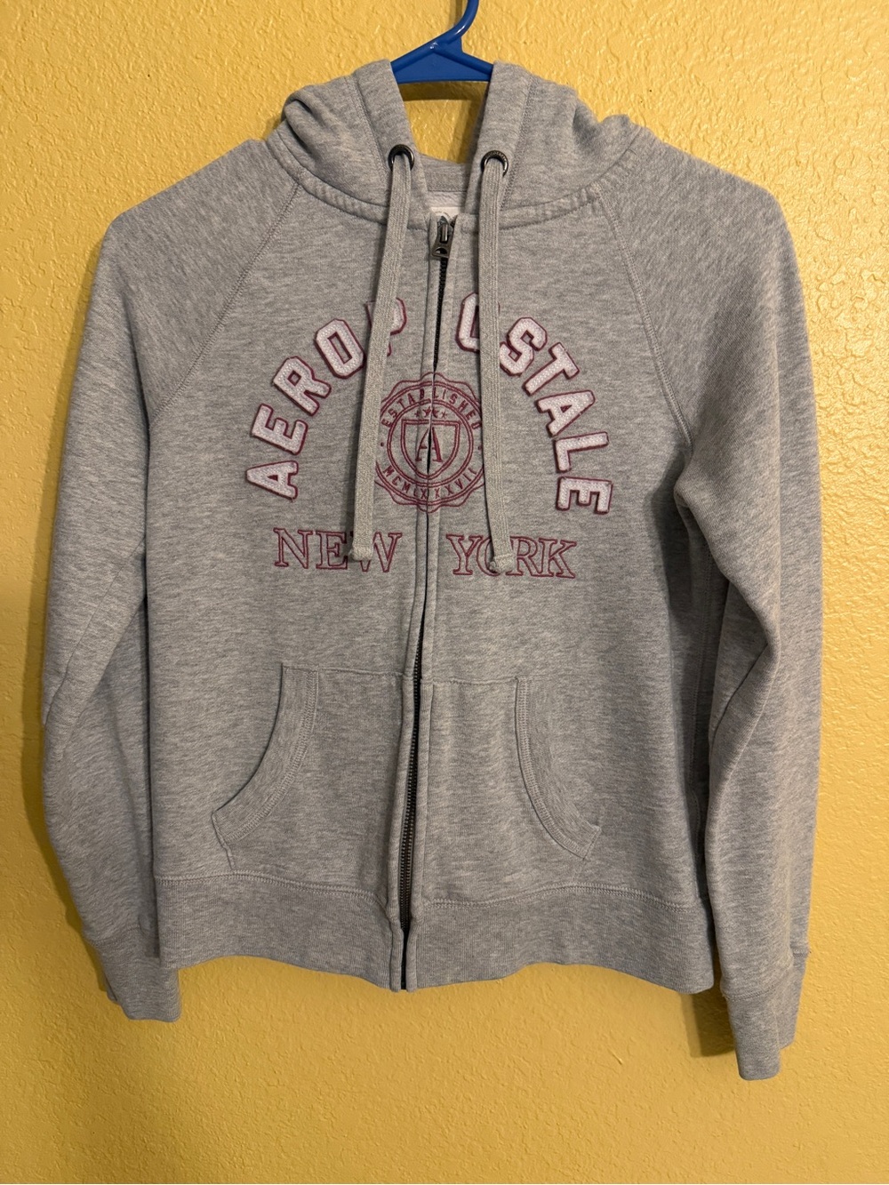 Aeropostale Gray Zip-Up Hoodie